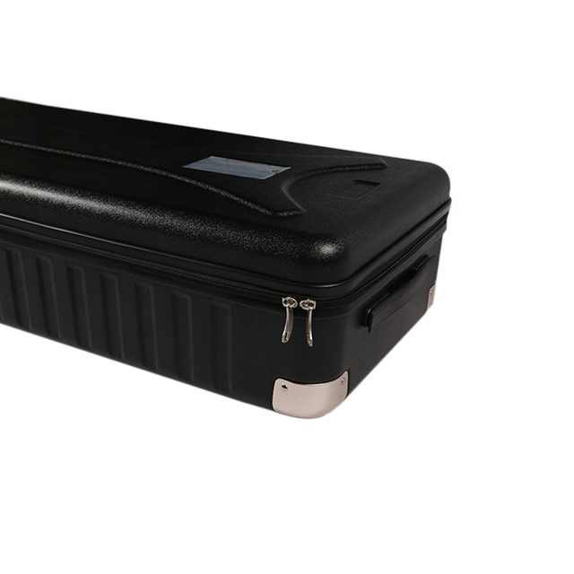 Zwart gegoten plastic koffer met wiel 