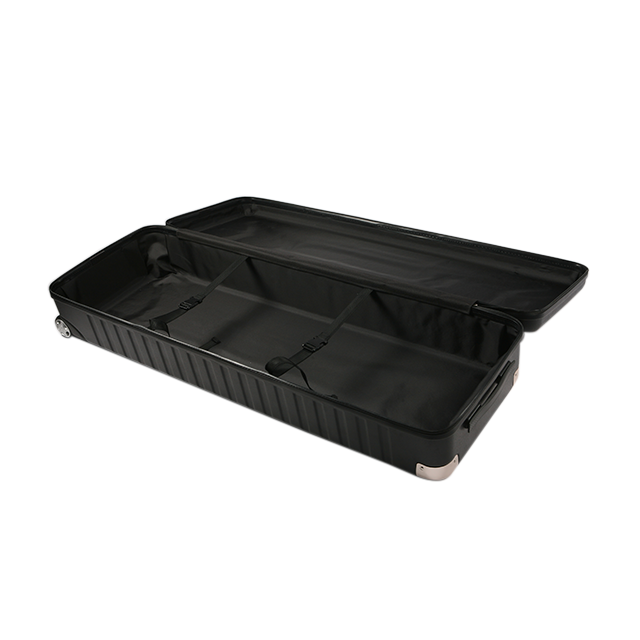 Zwart gegoten plastic koffer met wiel 